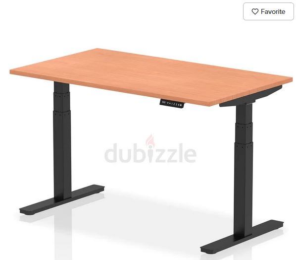 Height adjustable Office Table with Custom Made Top