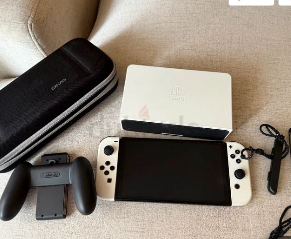 Nintendo Switch with Case and Games