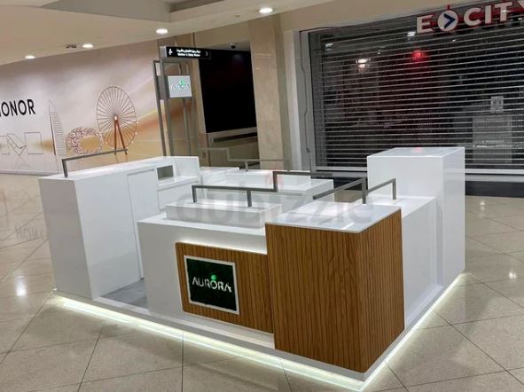 Modern Display Counter (kiosk) for sale , size : 300 x 200 , with full POS system